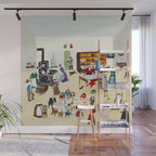 Anna Mary Robertson 'Grandma' Moses Thanksgiving American Folk Art Wall Mural Gallery Image 1