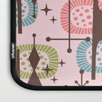 Retro Atomic Mid Century Pattern Pink Green Blue and Brown Laptop Sleeve Gallery Image 3