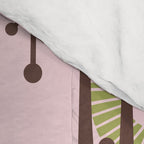 Retro Atomic Mid Century Pattern Pink Green Blue and Brown Comforter Gallery Image 4