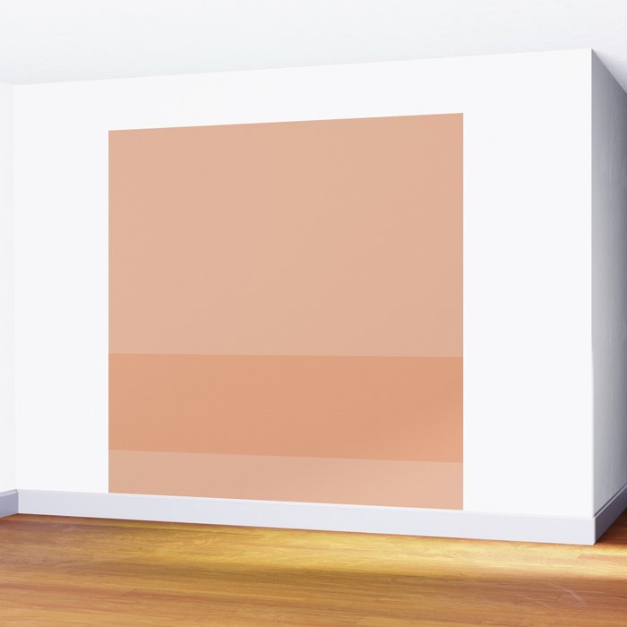 Peach Blush Banded Solid Wall Mural Gallery Image 2
