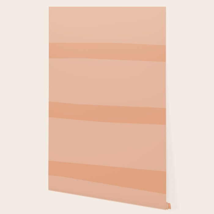 Peach Blush Banded Solid Wallpaper Gallery Image 2