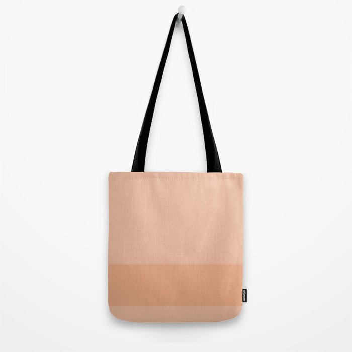 Peach Blush Banded Solid Tote Bag Gallery Image 2