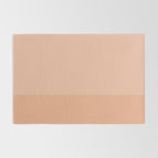 Peach Blush Banded Solid Rug Gallery Image 2