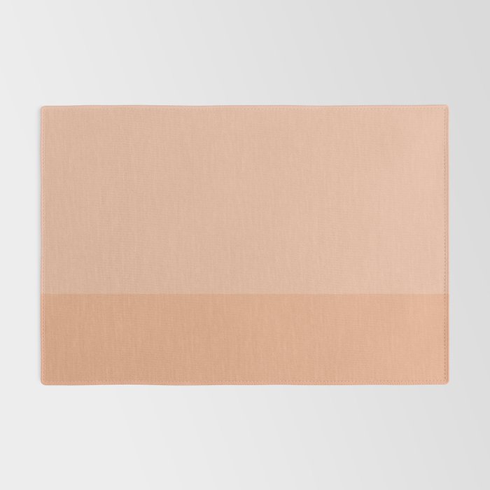 Peach Blush Banded Solid Rug Gallery Image 2