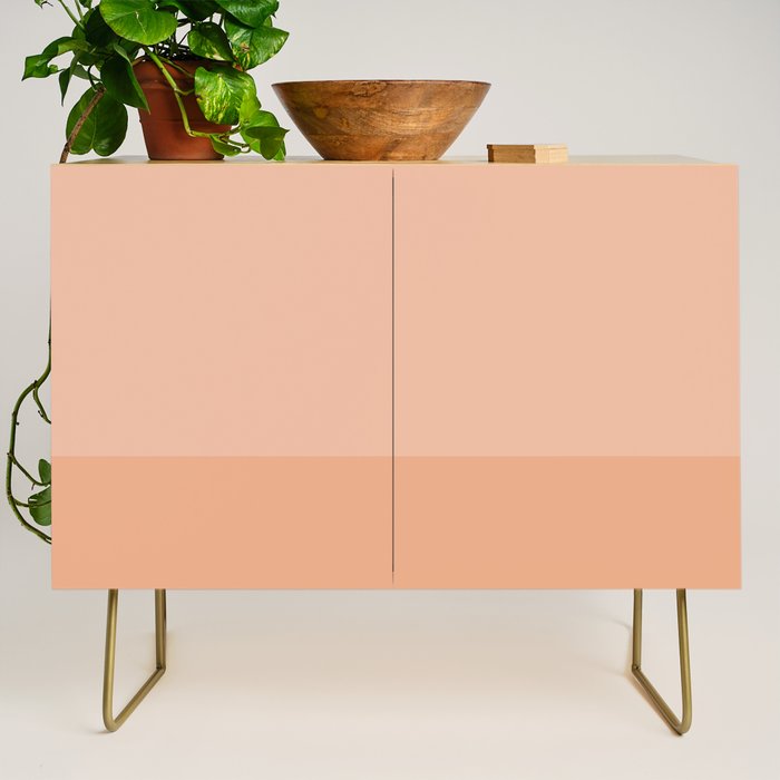 Peach Blush Banded Solid Credenza Gallery Image 1