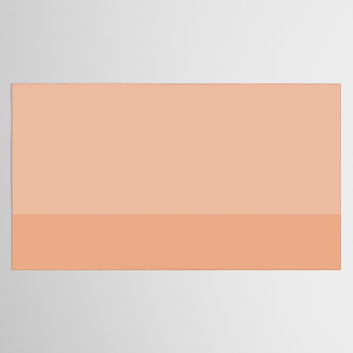 Peach Blush Banded Solid Tablecloth Gallery Image 2