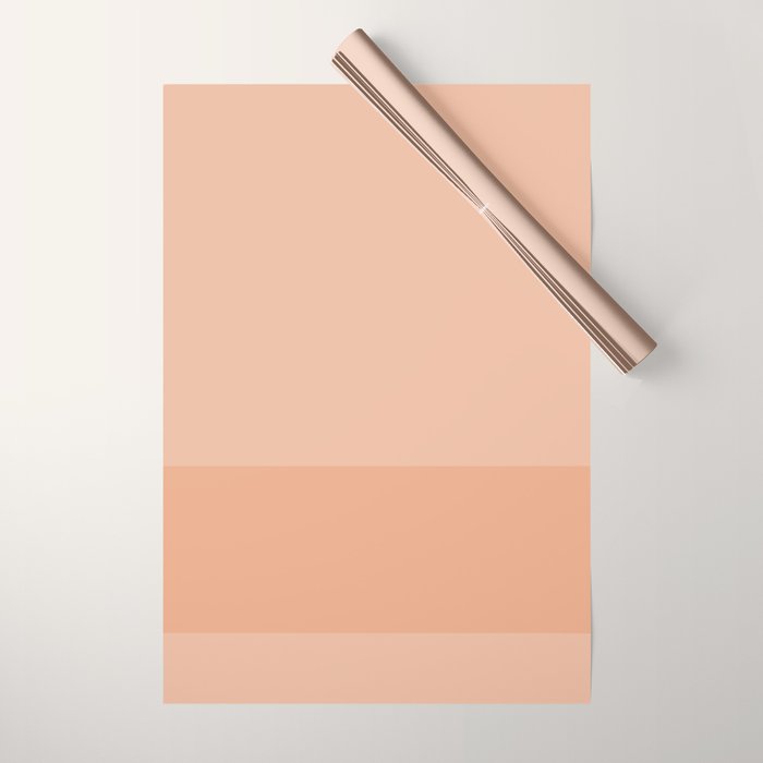 Peach Blush Banded Solid Wrapping Paper Gallery Image 1