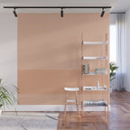 Peach Blush Banded Solid Wall Mural Gallery Image 1