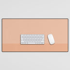 Peach Blush Banded Solid Desk Mat Gallery Image 1