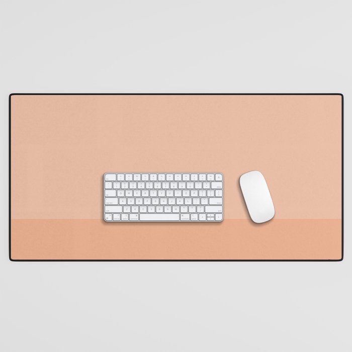 Peach Blush Banded Solid Desk Mat Gallery Image 1