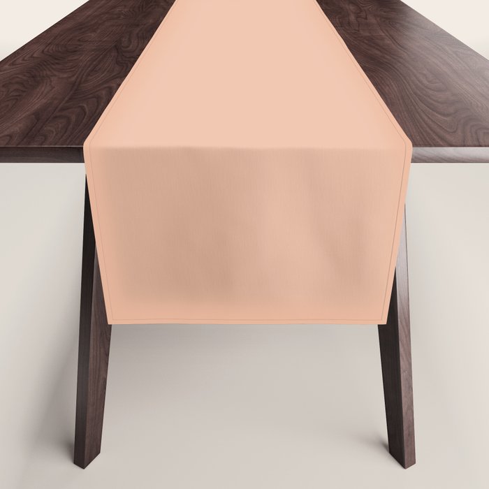 Peach Blush Banded Solid Table Runner Gallery Image 1
