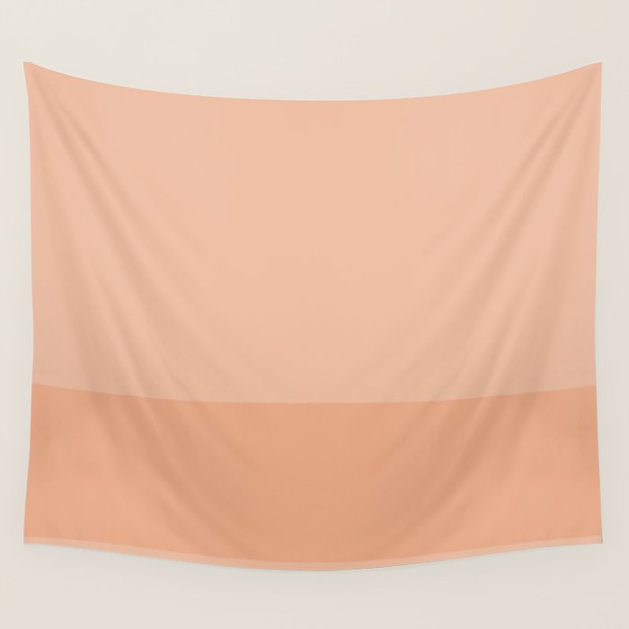 Peach Blush Banded Solid Wall Tapestry Gallery Image 4