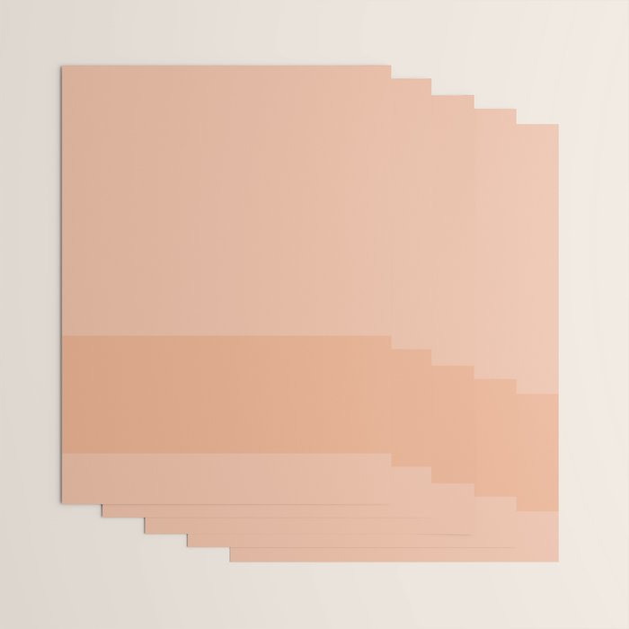 Peach Blush Banded Solid Wrapping Paper Gallery Image 3
