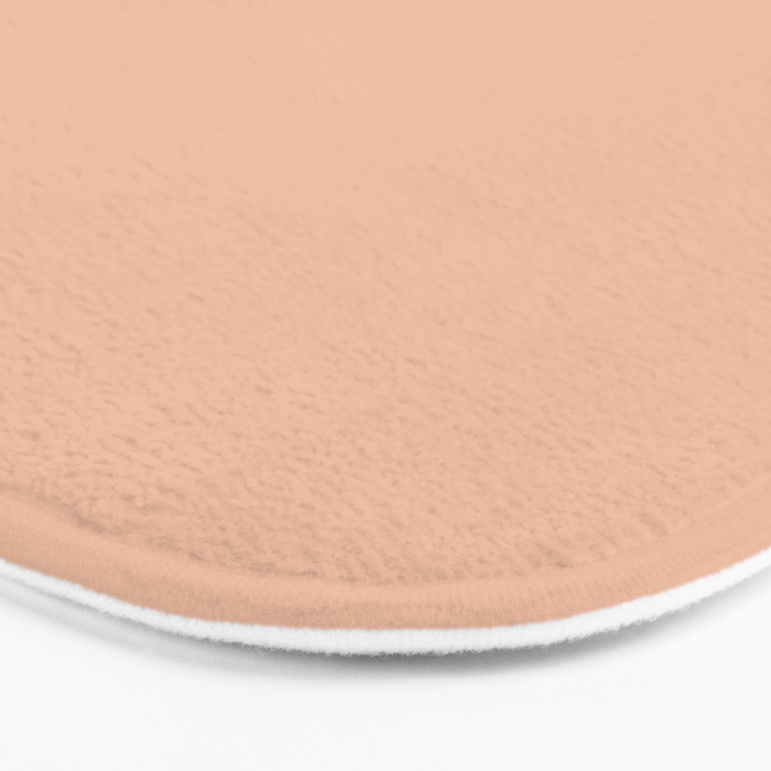 Peach Blush Banded Solid Bath Mat Gallery Image 3