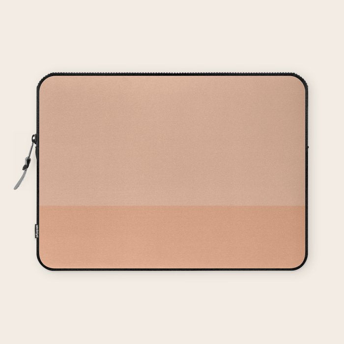 Peach Blush Banded Solid Laptop Sleeve Gallery Image 1