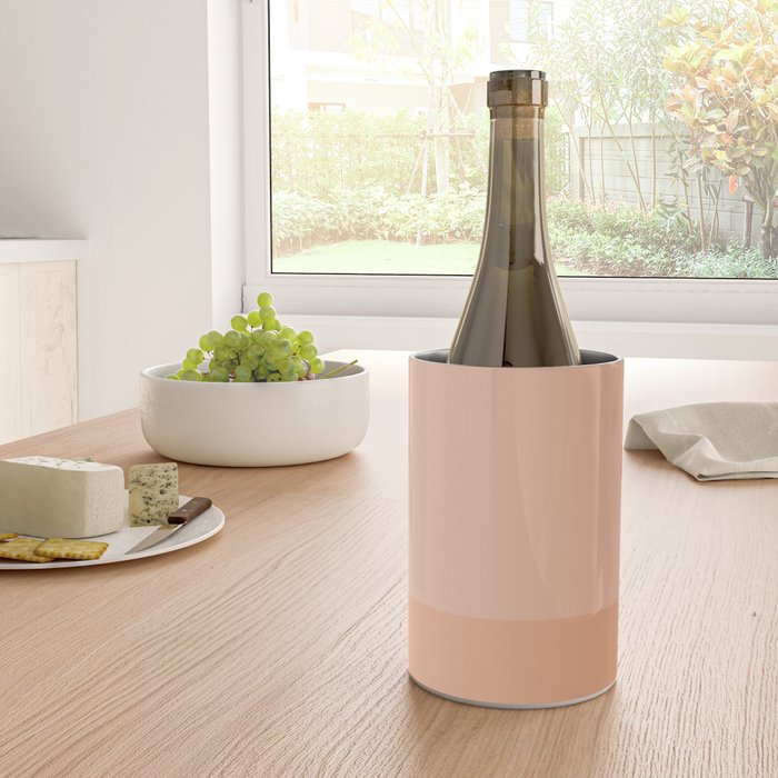 Peach Blush Banded Solid Wine Chiller Gallery Image 4