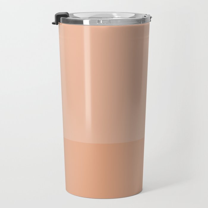 Peach Blush Banded Solid Travel Mug Gallery Image 3