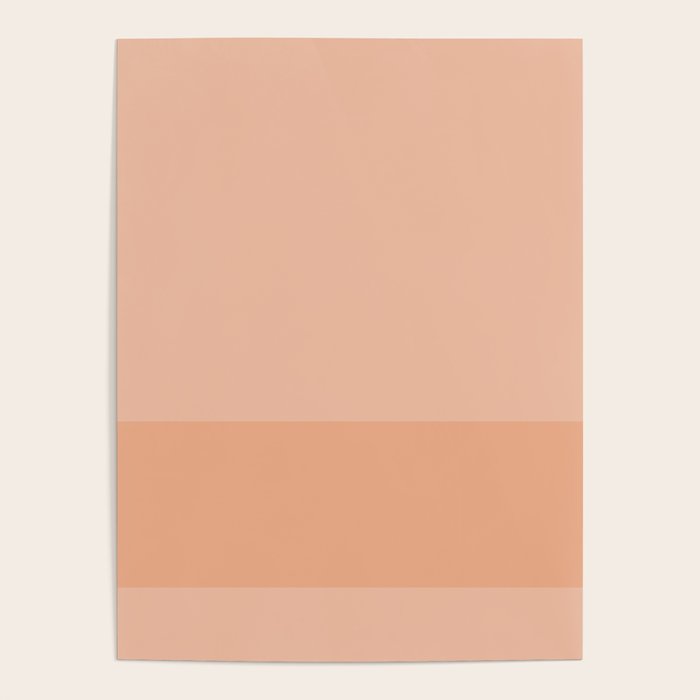 Peach Blush Banded Solid Poster Gallery Image 4