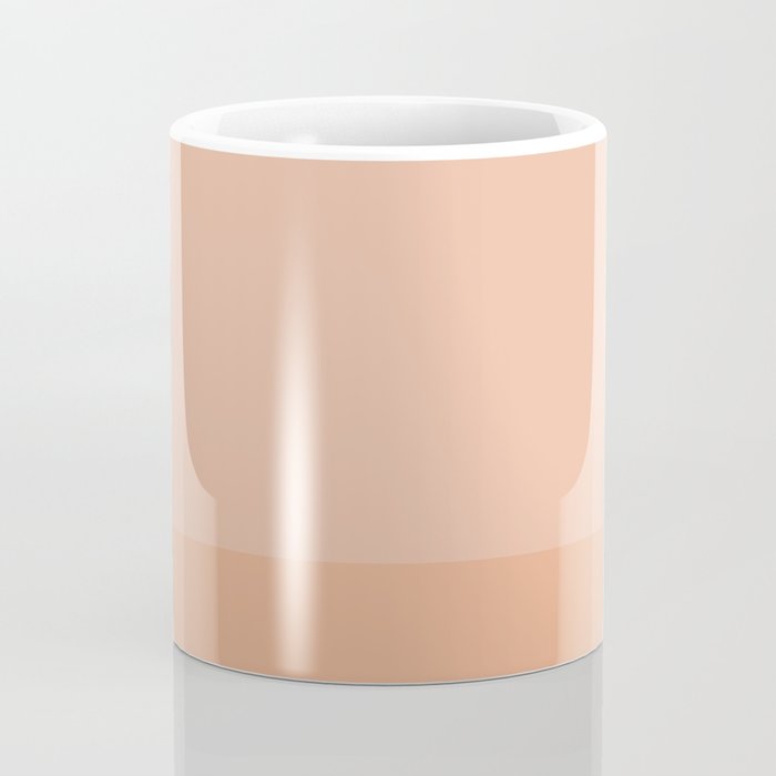 Peach Blush Banded Solid Coffee Mug Gallery Image 4