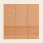 Peach Blush Banded Solid Wood Wall Art Gallery Image 1