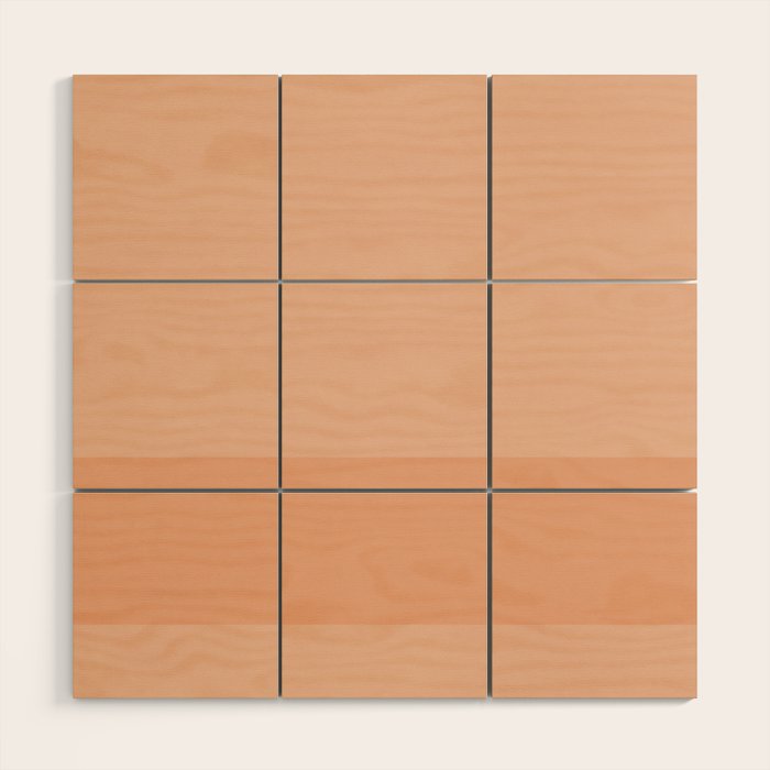 Peach Blush Banded Solid Wood Wall Art Gallery Image 1