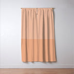 Peach Blush Banded Solid Window Curtain Gallery Image 3
