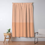 Peach Blush Banded Solid Window Curtain Gallery Image 5