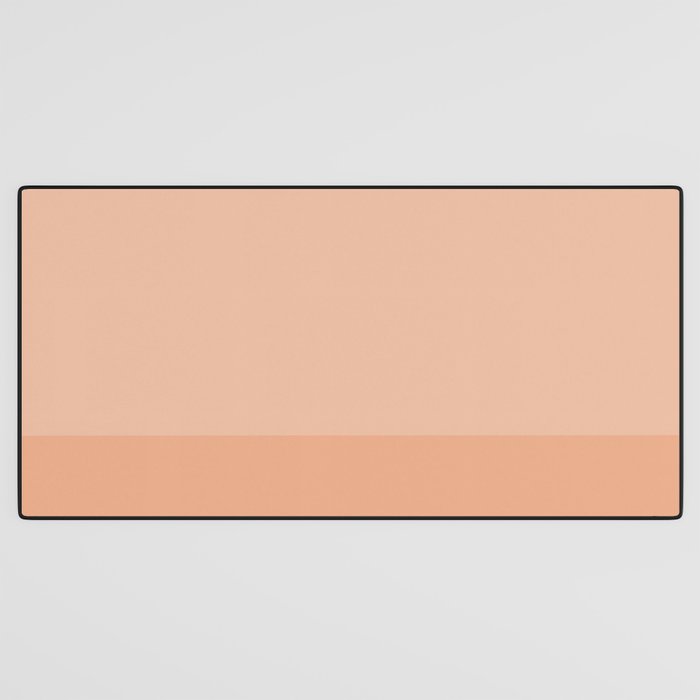 Peach Blush Banded Solid Desk Mat Gallery Image 3