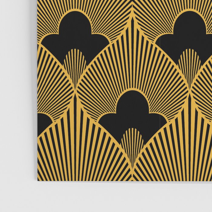 Art Deco Pattern in Gold and Jet Black Poster Gallery Image 3