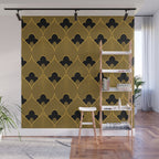 Art Deco Pattern in Gold and Jet Black Wall Mural Gallery Image 1