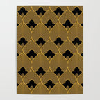 Art Deco Pattern in Gold and Jet Black Poster Gallery Image 4