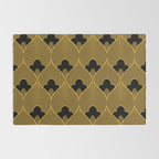 Art Deco Pattern in Gold and Jet Black Rug Gallery Image 2