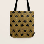 Art Deco Pattern in Gold and Jet Black Tote Bag Gallery Image 1