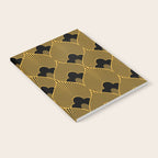 Art Deco Pattern in Gold and Jet Black Notebook Gallery Image 2