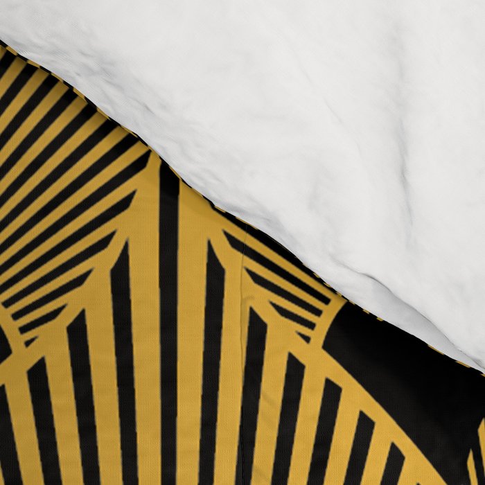 Art Deco Pattern in Gold and Jet Black Comforter Gallery Image 4