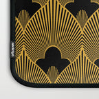 Art Deco Pattern in Gold and Jet Black Laptop Sleeve Gallery Image 3