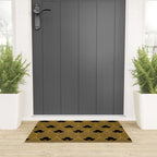 Art Deco Pattern in Gold and Jet Black Welcome Mat Gallery Image 3