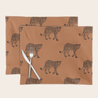 Leopard pattern - terracotta Placemat Gallery Image 1