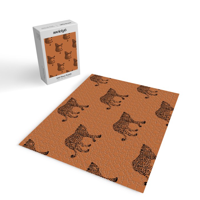 Leopard pattern - terracotta Jigsaw Puzzle Gallery Image 2