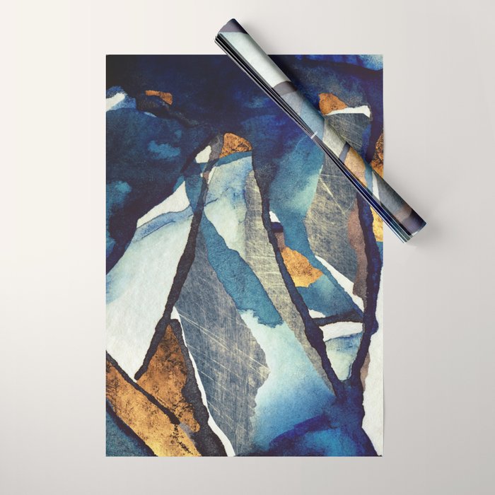 Cobalt Abstract Wrapping Paper Gallery Image 1
