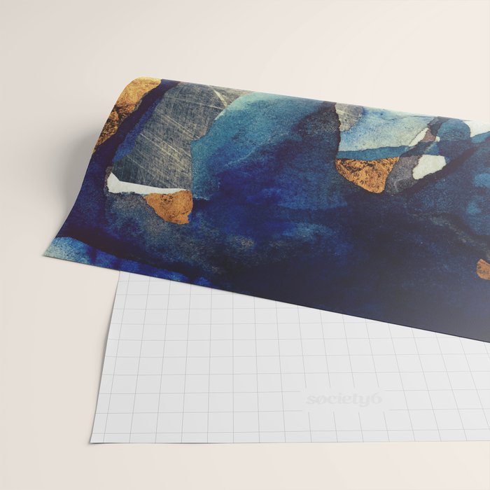 Cobalt Abstract Wrapping Paper Gallery Image 2