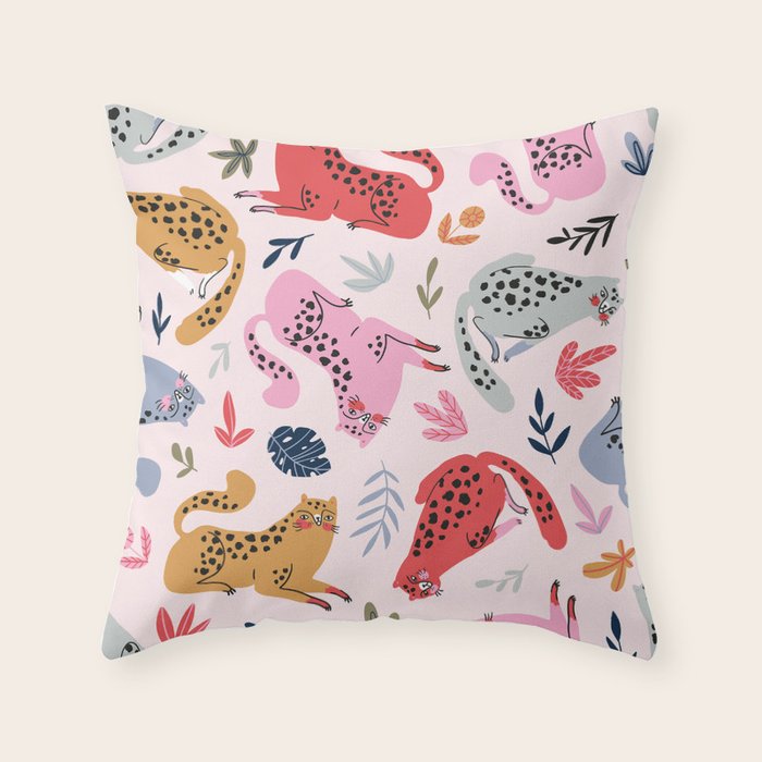 Wild cats Throw Pillow Gallery Image 6
