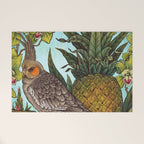 Cockatiel And Pineapple Welcome Mat Gallery Image 1