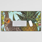 Cockatiel And Pineapple Desk Mat Gallery Image 1