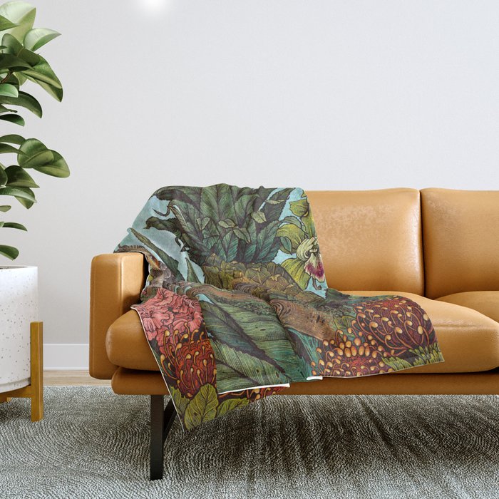 Cockatiel And Pineapple Throw Blanket Gallery Image 1