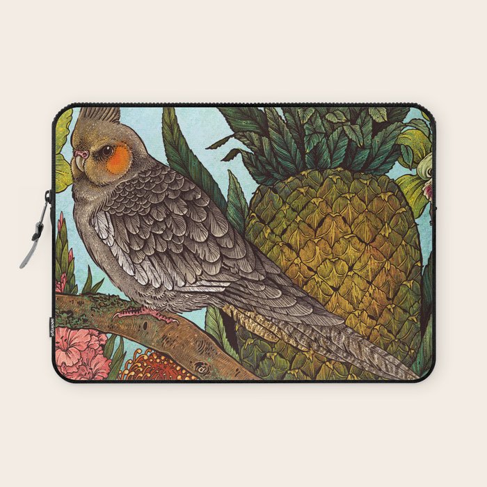 Cockatiel And Pineapple Laptop Sleeve Gallery Image 1