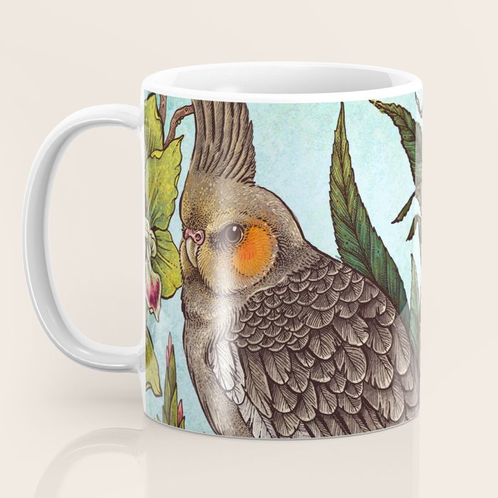 Cockatiel And Pineapple Coffee Mug Gallery Image 3