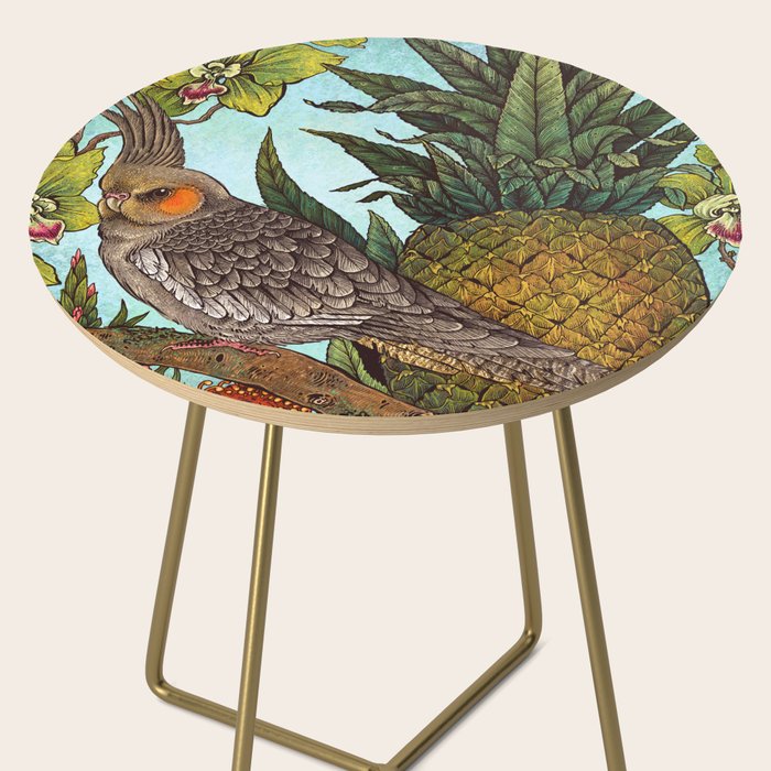 Cockatiel And Pineapple Side Table Gallery Image 2