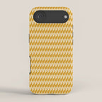 Modern Ink Weave Ikat Mudcloth Pattern in Marigold Mustard Ochre iPhone Case Gallery Image 2