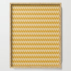 Modern Ink Weave Ikat Mudcloth Pattern in Marigold Mustard Ochre Serving Tray Gallery Image 1